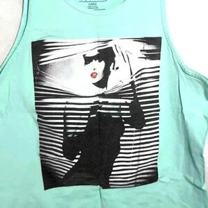 Girl Through Blinds Blue Tank top by Creative Empire sz XL